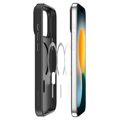 Mbrojtëse telefoni Dux Ducis Yind për iPhone 17 Pro Max, MagSafe, e zezë