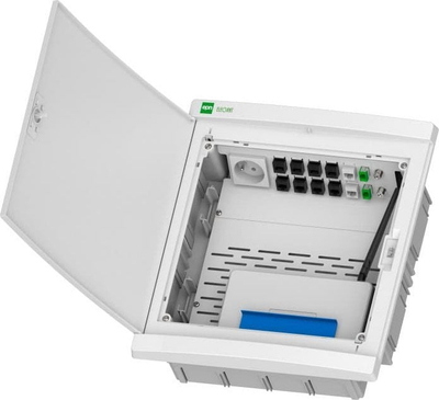 Kasetë shpërndarëse Elektro-Plast RP 2x12, montim i fshehtë, IP40, e bardhë