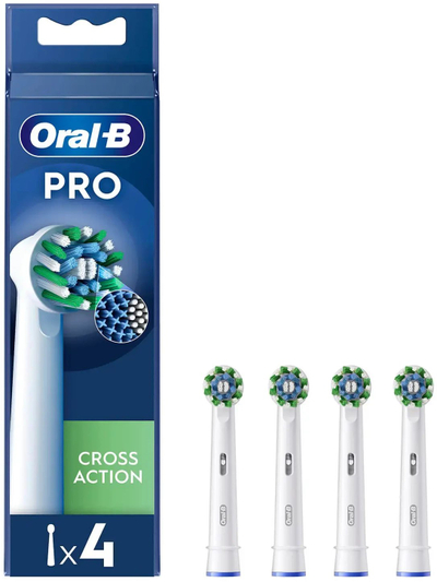 Kokat e furçës elektrike Oral B CrossAction White, set 4 copë, të bardha