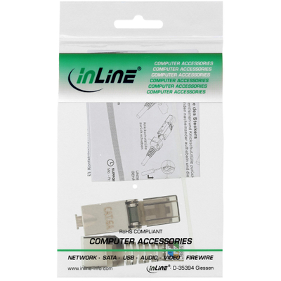 Мрежна приклучница InLine RJ45 Cat.6A, 500MHz, заштитена