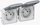 Prizë dyshe Legrand Plexo, 16A, IP55, gri