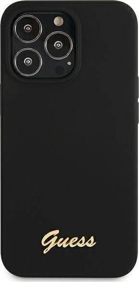 Futrollë telefoni Guess GUHMP13XLSLMGBK për iPhone 13 Pro Max 6.7\", silikon, e zezë