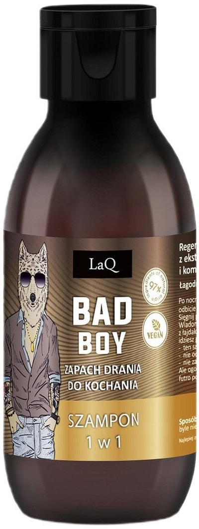 Shampo për flokë LaQ Bad Boy Mini, vegane, 100 ml, argjend