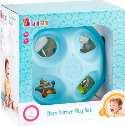 Lodër edukative BamBam Sorter, 4 forma, shumëngjyrëshe