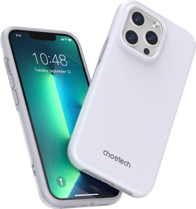 Maskë mbrojtëse Choetech MFM Anti-drop për iPhone 13 Pro, TPU PC, e bardhë