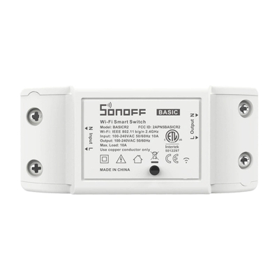 Ndërprerës smart WiFi Sonoff Basic R2, 10A, 90-250V, i bardhë