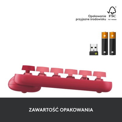 Tastierë Logitech POP Keys (920-010737), US, korale