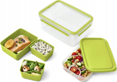 Кутија за ручек ЕМСА Clip and Go XL, 2.3L, пластика, зелена