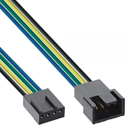 Kabllo zgjatuese ventilatori InLine 33328D, 4 pin, 70cm, shumëngjyrëshe
