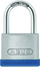 Kyç sigurie ABUS Silver Rock 5, trup 45mm, Nano Protect, argjendtë me blu