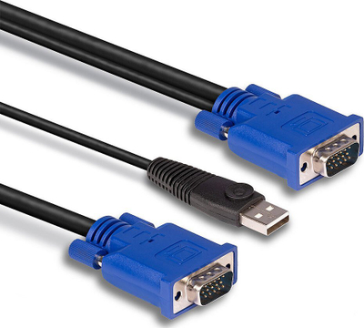 Kabllo KVM USB Lindy, 1m, VGA 1920x1200, gri