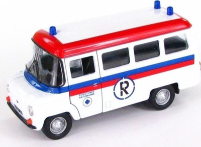 Maket makine Welly FSO Nysa 522 Ambulance, shkalla 1:39, i bardhë