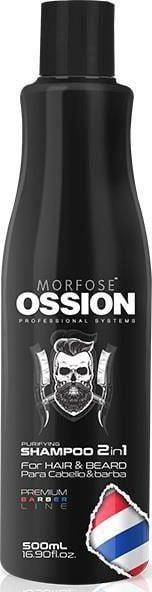 Shampo për flokë dhe mjekër Morfose Ossion Purifying 2n1, 500ml