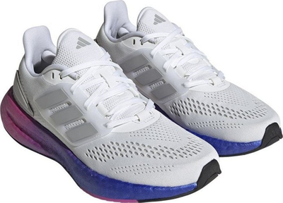 Atlete vrapimi Adidas Pureboost 22 W HQ8576, për goca, me amortizim Boost, të bardha me vjollcë rozë