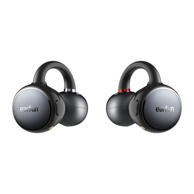Kufje wireless EarFun Clip, dizajn i hapur, me kuti karikimi, gri argjendi