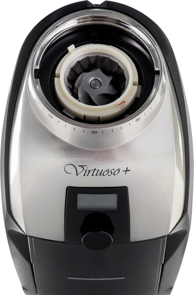 Mulli kafeje Baratza Virtuoso Plus, bluarje e rregullueshme, ekran me drita LED, i zi