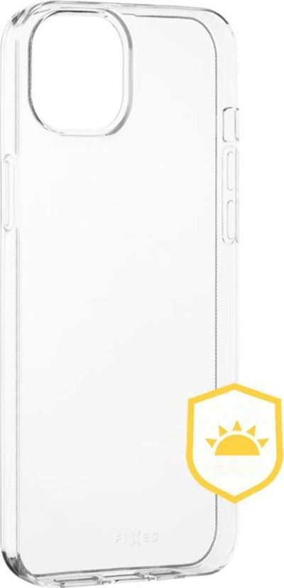 Mbulesë telefoni FIXED Slim AntiUV për iPhone 15, TPU i butë, mbron nga UV, transparente
