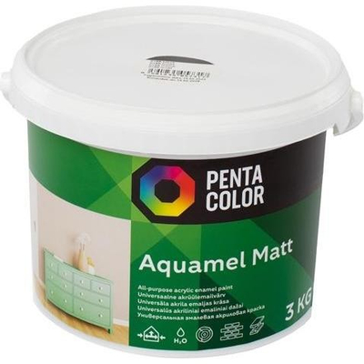 Bojë akrilike Pentacolor Aquamel Matt, 3kg, e zezë, mat