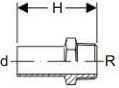 Fiting çeliku Geberit Mapress, 22mm, GZ 1/2", tranzicional