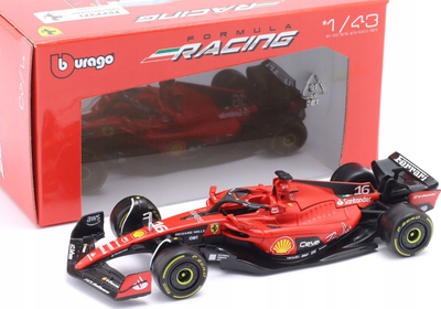 Maketi Bburago Ferrari SF-23 F1 1:43 Charles Leclerc #16, koleksion, i kuq