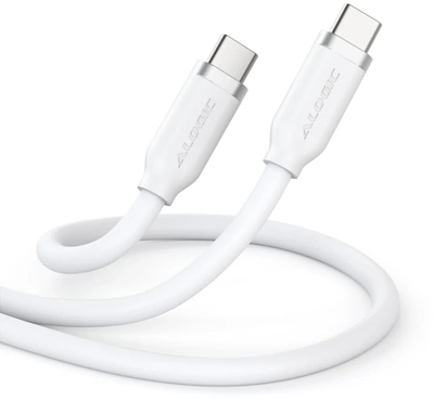 USB C во USB C Elements Silicone кабел, 1m, 240W 5A, бел