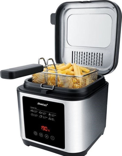 Fritezë dhe fondi Steba DF 150 F, 2.5L, digjitale, inoks argjendtë