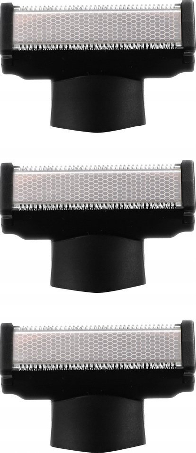 Koka zëvendësuese për trimmer Melissa 16680054, set me 3 copë, për mjekër dhe trup, ngjyrë e zezë