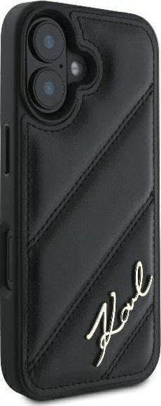 Mbulesë telefoni Karl Lagerfeld KLHCP16MPQDSMGK, iPhone 16 Plus 6.7", hardcase, e zezë