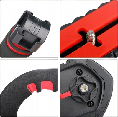Stabilizator dore për kamerë Ulanzi U-Grip Pro, formë U, montim 1/4", i zi me të kuqe