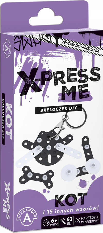 Set për punime dore për varëse çelësash Alexander Keychain DIY X-PressMe Cat 29383, mace, për me e bo si të duash vetë