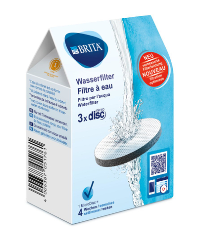 Filtër uji Brita MicroDisc, 3 copë, karbon aktiv