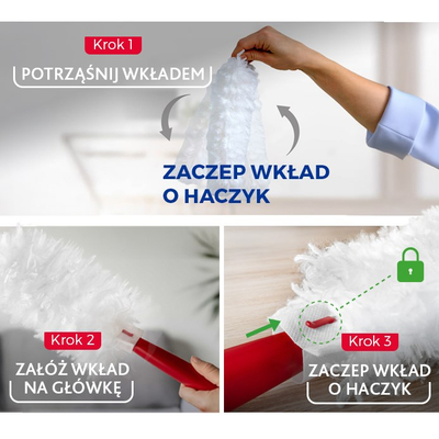 Refill për fshesë pluhuri Vileda Flex&Catch, set 5 copë, të bardha
