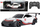 Makinë lodër me telekomandë Rastar Porsche 911 GT3, shkalla 1:18, 38 cm, e bardhë gri