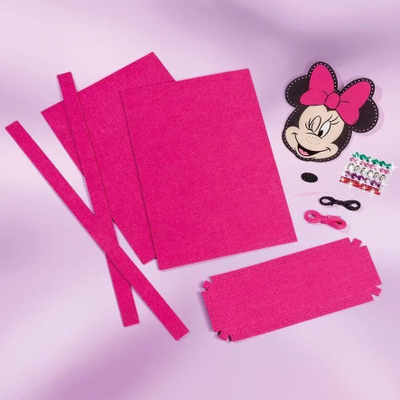 Set krijues çantë shpatulle Totum Minnie Mouse, 35x23cm, për kalamaj 5+, rozë