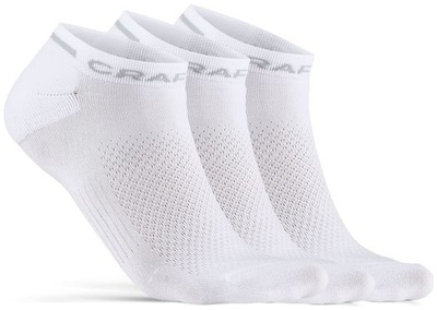 Спортски чорапи Craft Core Dry Shaftless, пакет 3 пара, бели