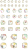 Kristale vetëngjitëse Dalprint Opal, set me 40 copa, transparente