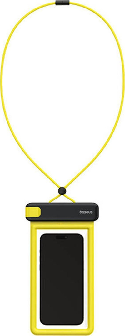 Kuti uji-rezistente për telefon Baseus DeepDive, IPX8, deri 7.2", e verdhë transparente