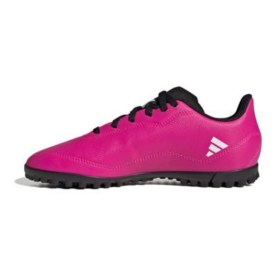 Këpucë futbolli për kalamaj Adidas X 4 Junior Astro Turf, taban gome, të zeza