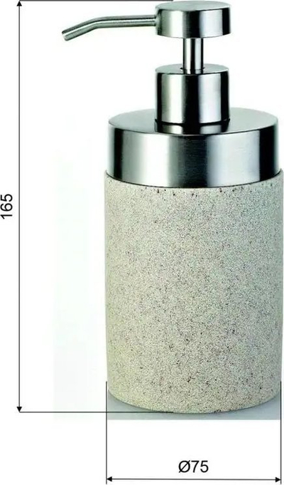 Dispenzer sapuni Stone Freestanding, imitim guri, i bezhë