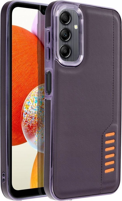 Kllëf telefoni Milano për Samsung Galaxy A14 4G, mbrojtës, TPU, vjollcë e errët