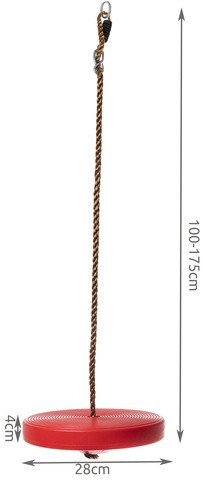 Luhatëse kopshti PRO-mounts Garden Round 23554, plastike, diametër 28 cm, e kuqe