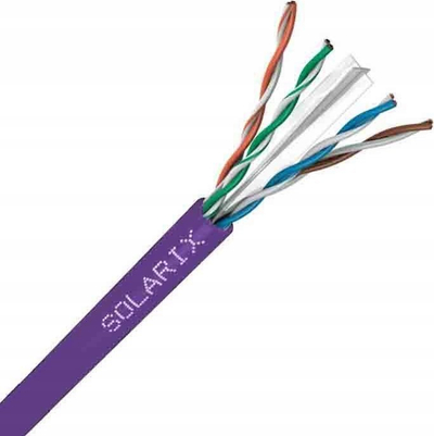 Kabllo rrjeti Solarix UTP Cat6 SXKD-6-UTP-LSOH, 100m, LSOH, vjollcë
