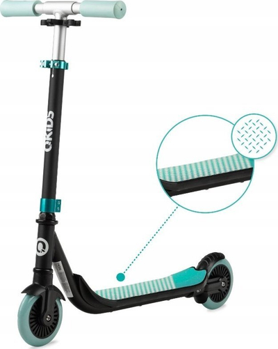 Trotinet për kalamaj Qkids Bro Aluminum, rrota PU ABEC 7, deri 40 kg, mint