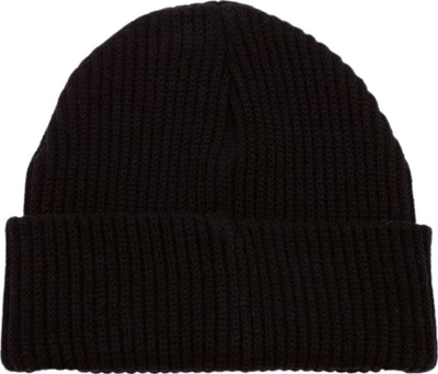 Kapelë dimri Kappa beanie, thurje e trashë, me logo, e zezë