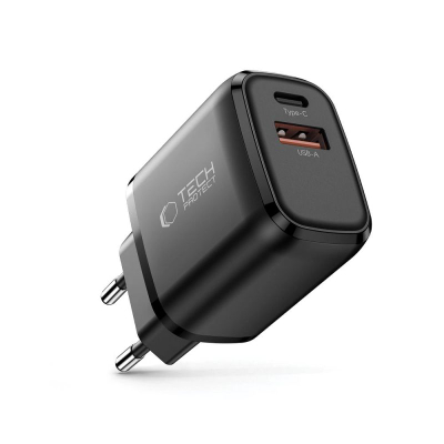 Karikues muri Tech-Protect NCA20, 20W PD QC3.0, 2 porta USB-A USB-C, i zi