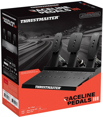 Pedale garash Thrustmaster Raceline Pedals III, set me 3 pedale, për PC, PlayStation edhe Xbox, të zeza