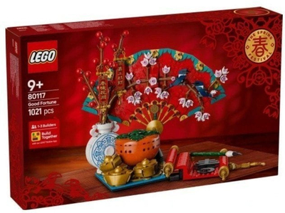 Lodër ndërtimi Good Fortune, set kreativ, për ekspozim, shumëngjyrëshe