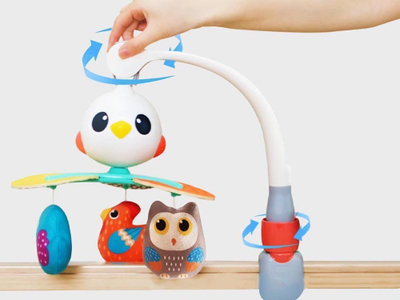 Музичко вртелешка Hola Toys, со птици, шарена