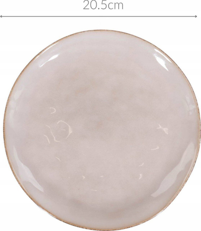 Pjatë ëmbëlsirash stoneware, 21cm, porcelan, e bardhë