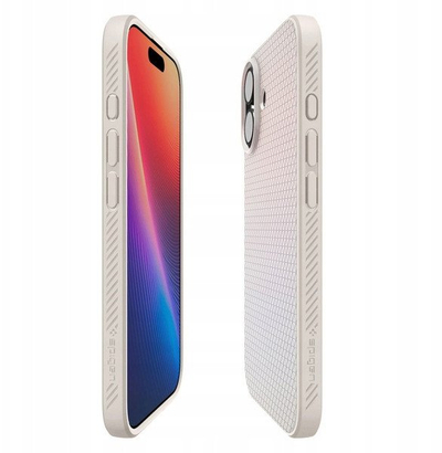 Mbulesë telefoni Spigen Liquid Air për iPhone 17, kompatibile me Natural Titanium, gri